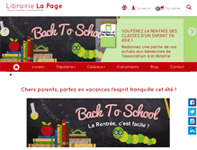 Tablet Screenshot of librairielapage.com